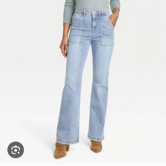 Knox Rose Denim - Knox Rose Women's Flare Light Blue Jeans